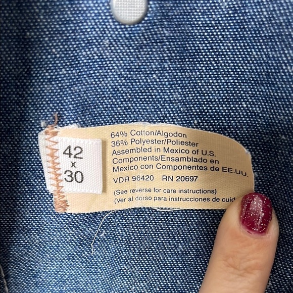 Big Mac Workwear Blue Denim Overalls Men's Size 42x30 BLEMISH - Picture 8 of 8